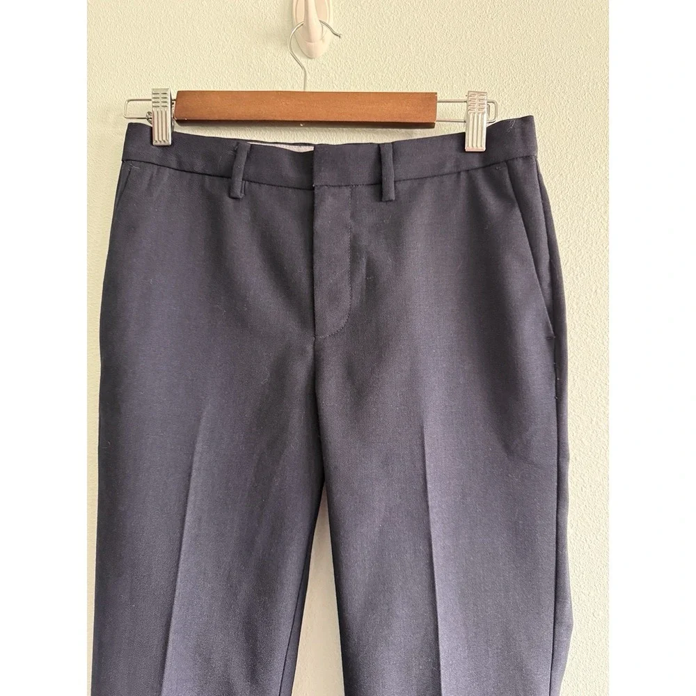 Crewcuts Thompson Dress Pants Boy's Size 12 Navy 100% Wool Adjustable Waist